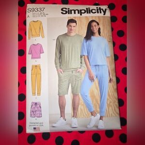 New Uncut Simplicity Unisex Pants, Shorts And Top Pattern